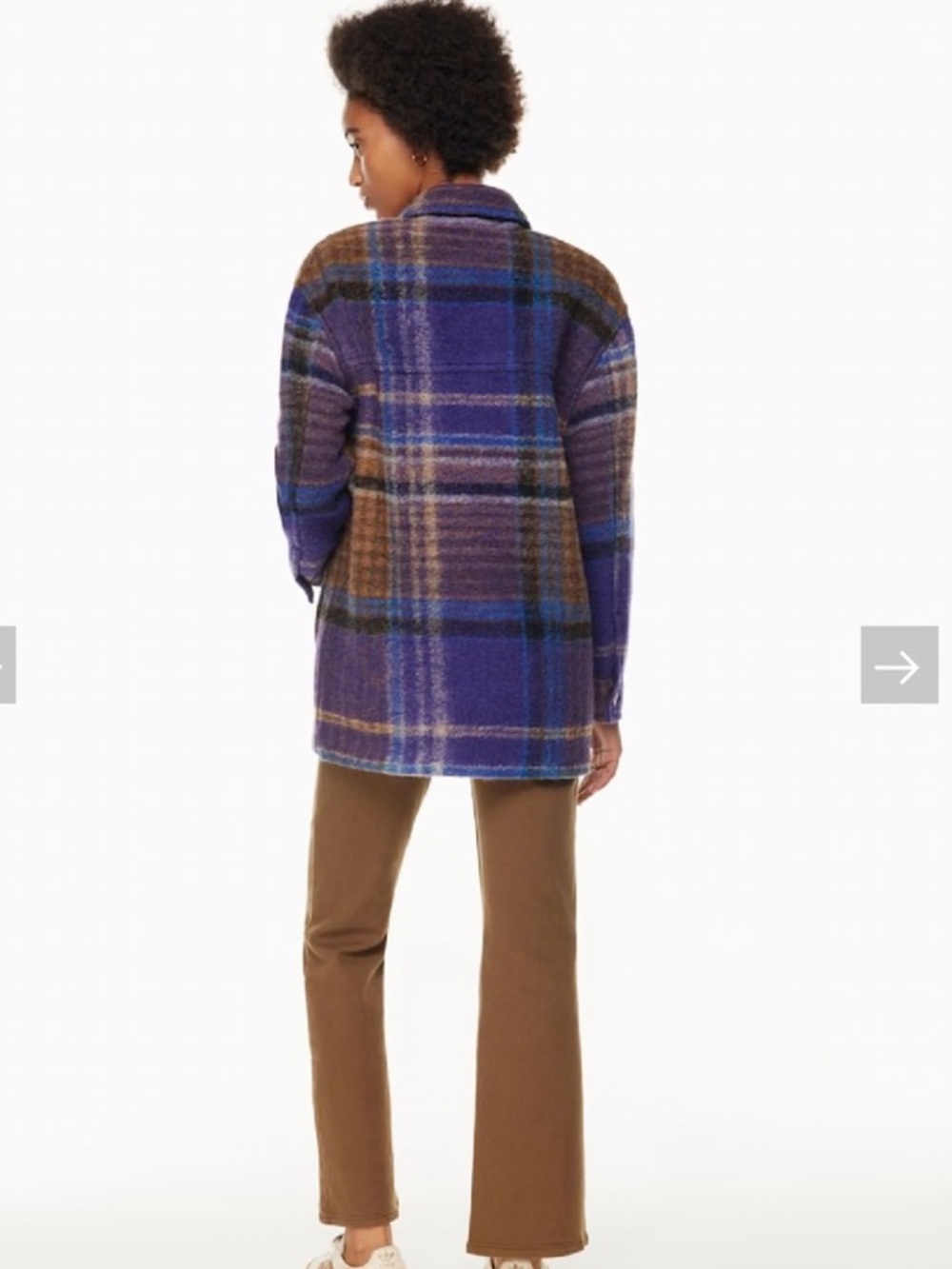 Wilfred Free The Ganna™ Utility Shirt Jacket Purple Blue Brown size Small - Picture 5 of 16